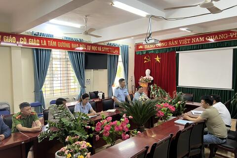 Lai Châu: Đội Quản lý thị trường số 4 phối hợp liên ngành kiểm tra vệ sinh an toàn thực phẩm tại bếp ăn tập thể, bếp ăn trường học